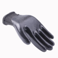 Snug Fitting EN388 Günstige schwarze Nitril getaucht Handschuhe